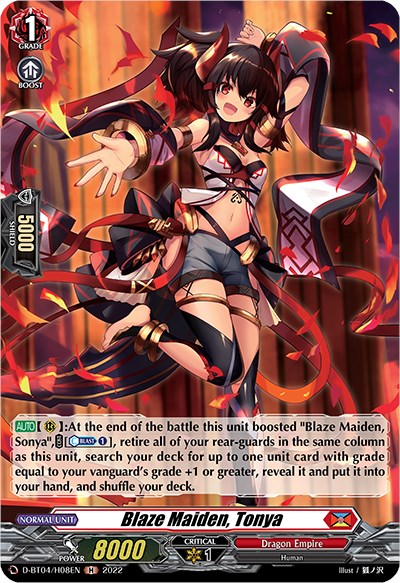 Blaze Maiden, Tonya (D-BT04/H08EN) [Awakening of Chakrabarthi]