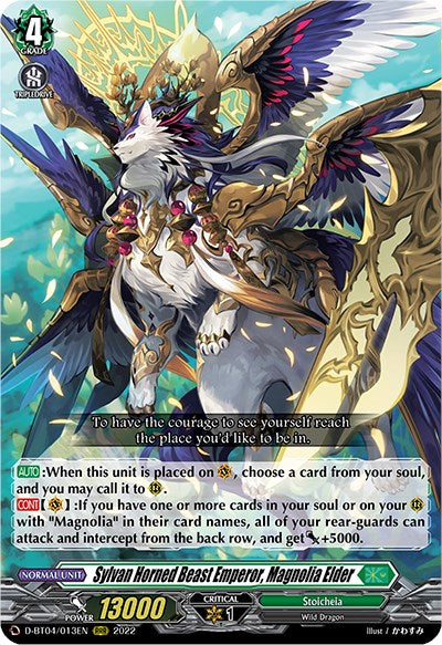 Sylvan Horned Beast Emperor, Magnolia Elder (D-BT04/013EN) [Awakening of Chakrabarthi]