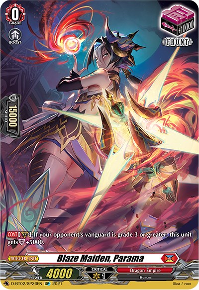 Blaze Maiden, Parama (D-BT02/SP26EN) [A Brush with the Legends]