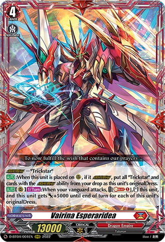 Vairina Esperaridea (D-BT04/001EN) [Awakening of Chakrabarthi]