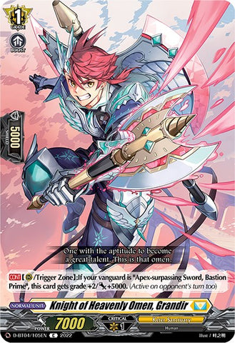 Knight of Heavenly Omen, Grandir (D-BT04/105EN) [Awakening of Chakrabarthi]