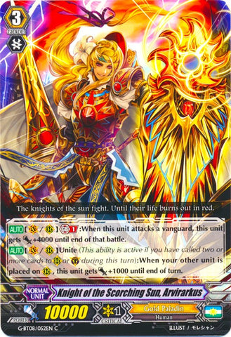 Knight of the Scorching Sun, Arvirarkus (G-BT08/052EN) [Absolute Judgment]