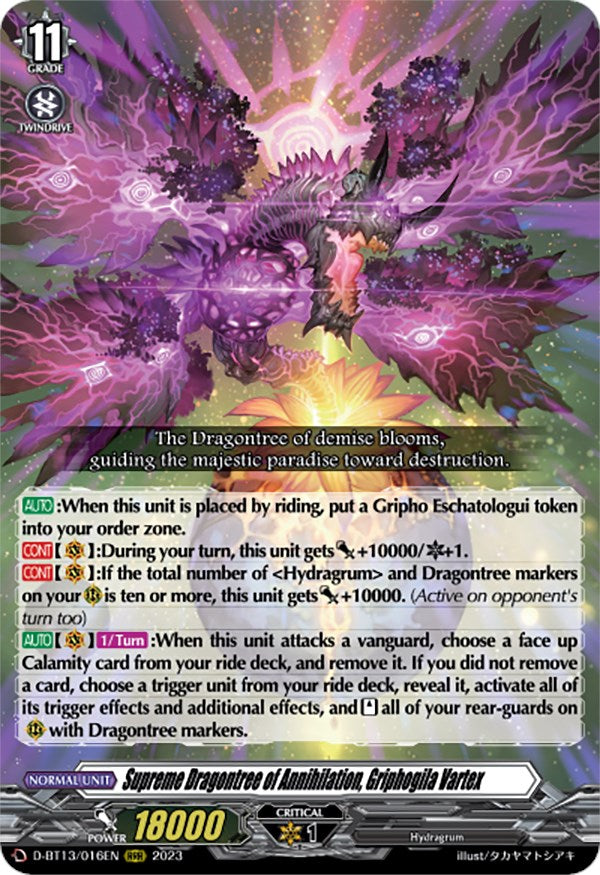 Supreme Dragontree of Annihilation, Griphogila Vartex (D-BT13/016EN) [Flight of Chakrabarthi]