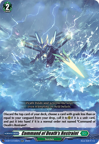 Command of Death's Restraint (D-BT13/036EN) [Flight of Chakrabarthi]