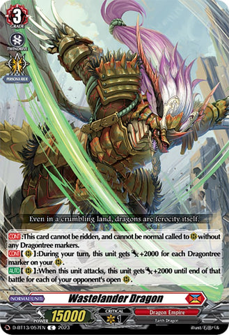 Wastelander Dragon (D-BT13/057EN) [Flight of Chakrabarthi]