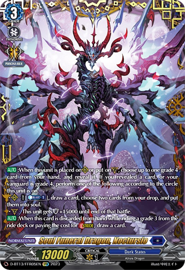 Soul Funeral Dragon, Noctursio (FFR) (D-BT13/FRR05EN) [Flight of Chakrabarthi]