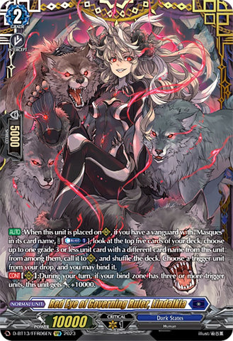 Red Eye of Governing Ruler, Lindalkia (FFR) (D-BT13/FRR06EN) [Flight of Chakrabarthi]