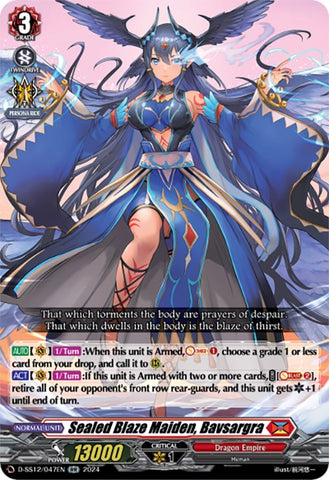 Sealed Blaze Maiden, Bavsargra (D-SS12/047EN) [Triple Drive]