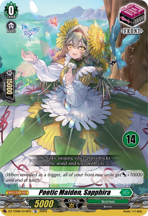 Poetic Maiden, Sapphira (14) (DZ-TD05/016EN) [Start Up Trial Deck: Stoicheia]