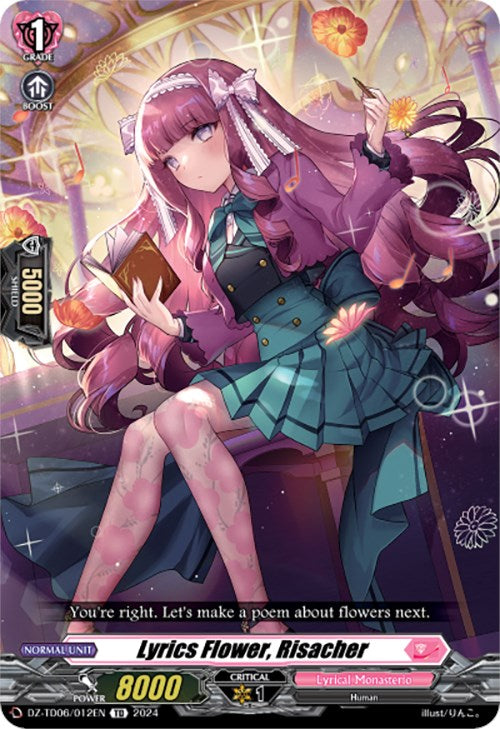 Lyrics Flower, Risacher (DZ-TD06/012EN) [Start Up Trial Deck: Lyrical Monasterio]