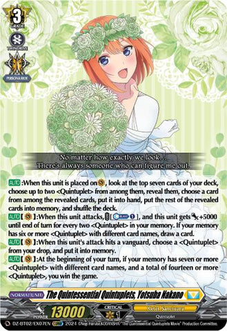 The Quintessential Quintuplets, Yotsuba Nakano (EXRRR) (DZ-BT02/EX07EN) [Illusionless Strife]