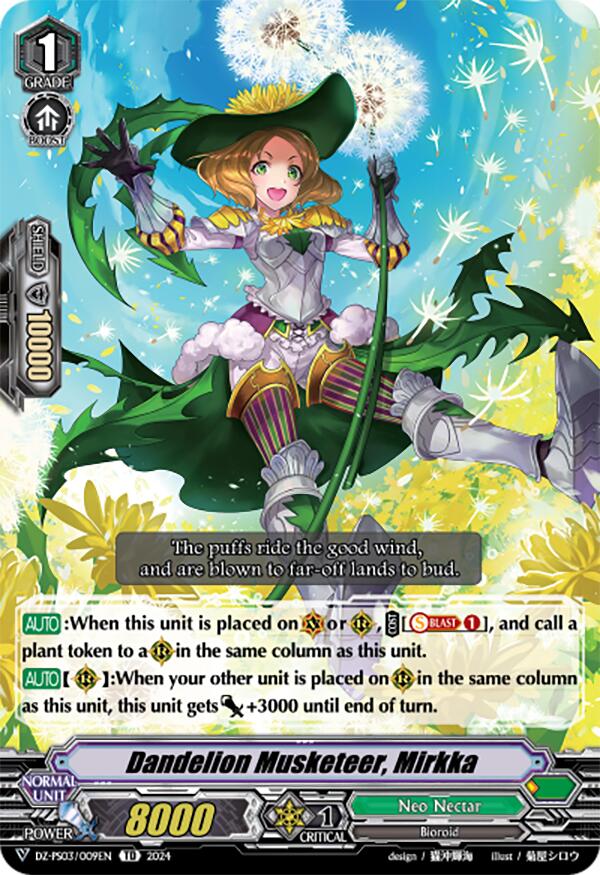 Dandelion Musketeer, Mirkka (DZ-PS03/009EN) [Trial Deck 3: Golden Mechanical Soldier]