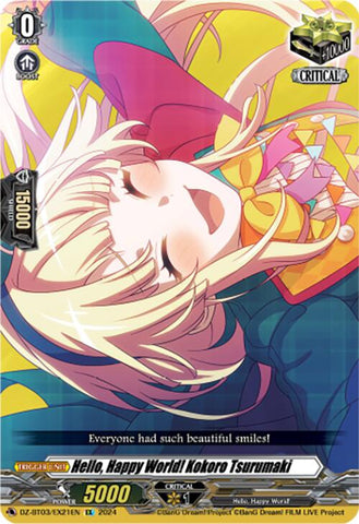 Hello, Happy World! Kokoro Tsurumaki (DZ-BT03/EX21EN) [Dimensional Transcendence]