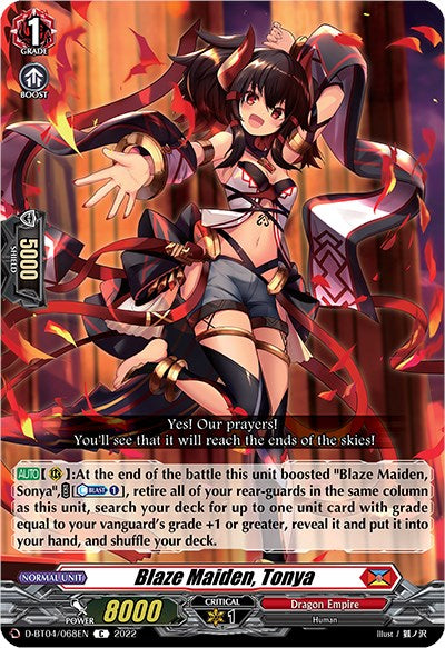 Blaze Maiden, Tonya (D-BT04/068EN) [Awakening of Chakrabarthi]