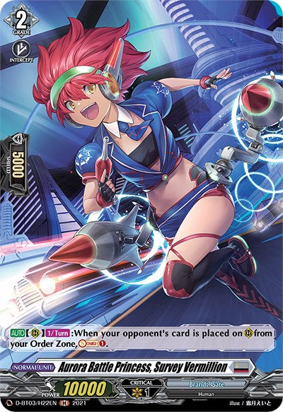 Aurora Battle Princess, Survey Vermillion (D-BT03/H22EN) [Advance of Intertwined Stars]