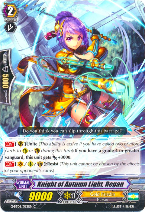 Knight of Autumn Light, Regan (G-BT08/053EN) [Absolute Judgment]