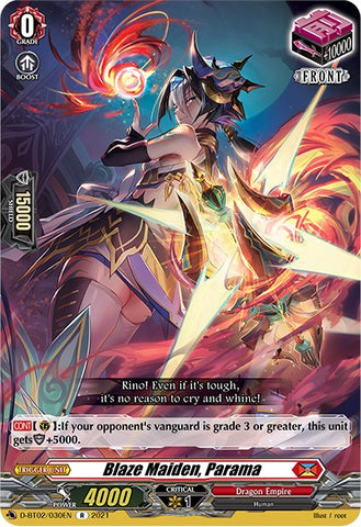 Blaze Maiden, Parama (D-BT02/030EN) [A Brush with the Legends]