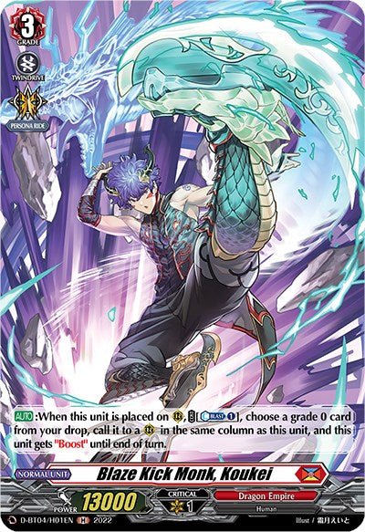 Blaze Kick Monk, Koukei (D-BT04/H01EN) [Awakening of Chakrabarthi]