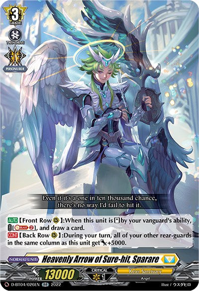 Heavenly Arrow of Sure-hit, Sparare (D-BT04/026EN) [Awakening of Chakrabarthi]