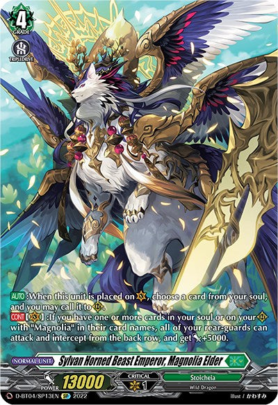 Sylvan Horned Beast Emperor, Magnolia Elder (D-BT04/SP13EN) [Awakening of Chakrabarthi]