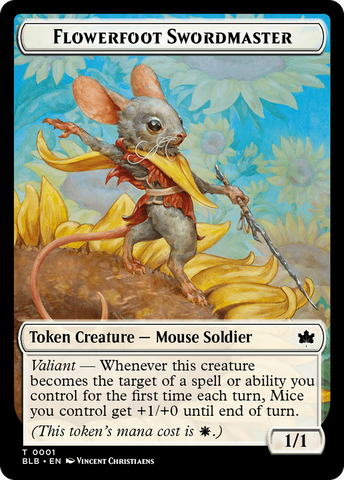 Flowerfoot Swordmaster Token [Bloomburrow Tokens]